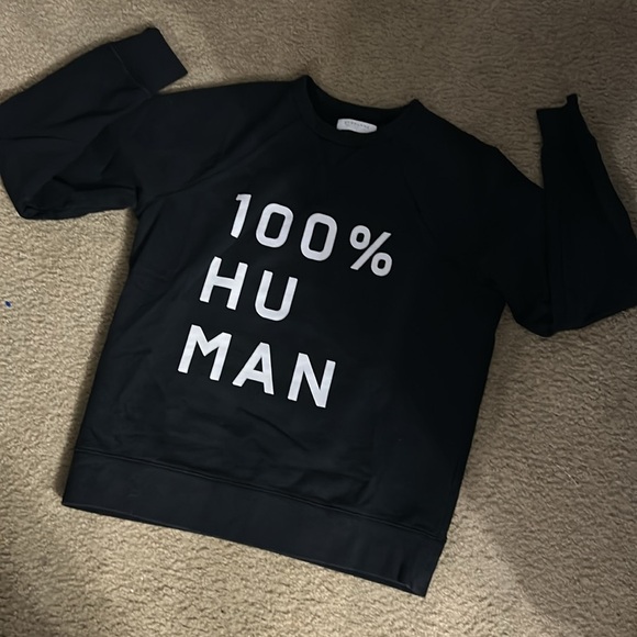 NWOT Everlane The 100% Human Typography Sweatshirt Black Size M - Picture 4 of 8